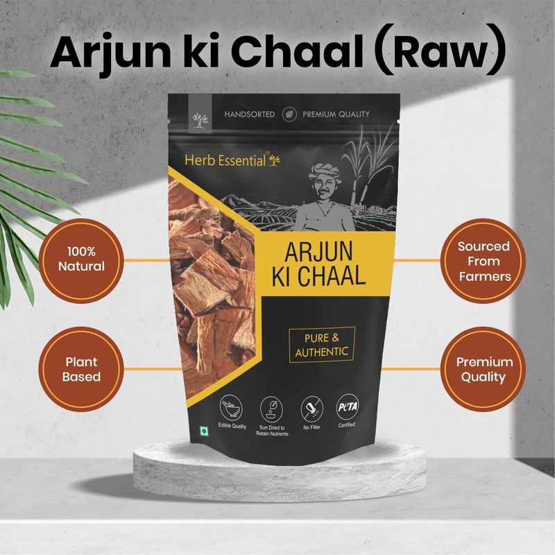 Herb Essential Arjun ki Chaal | Terminalia Arjuna Bark | 400g - Image 3
